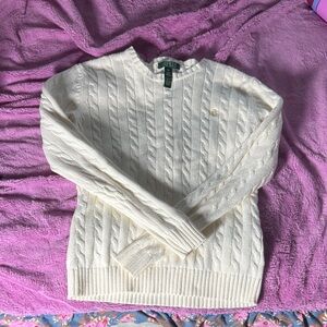 Ralph Lauren Ivory Cable Knit Sweater